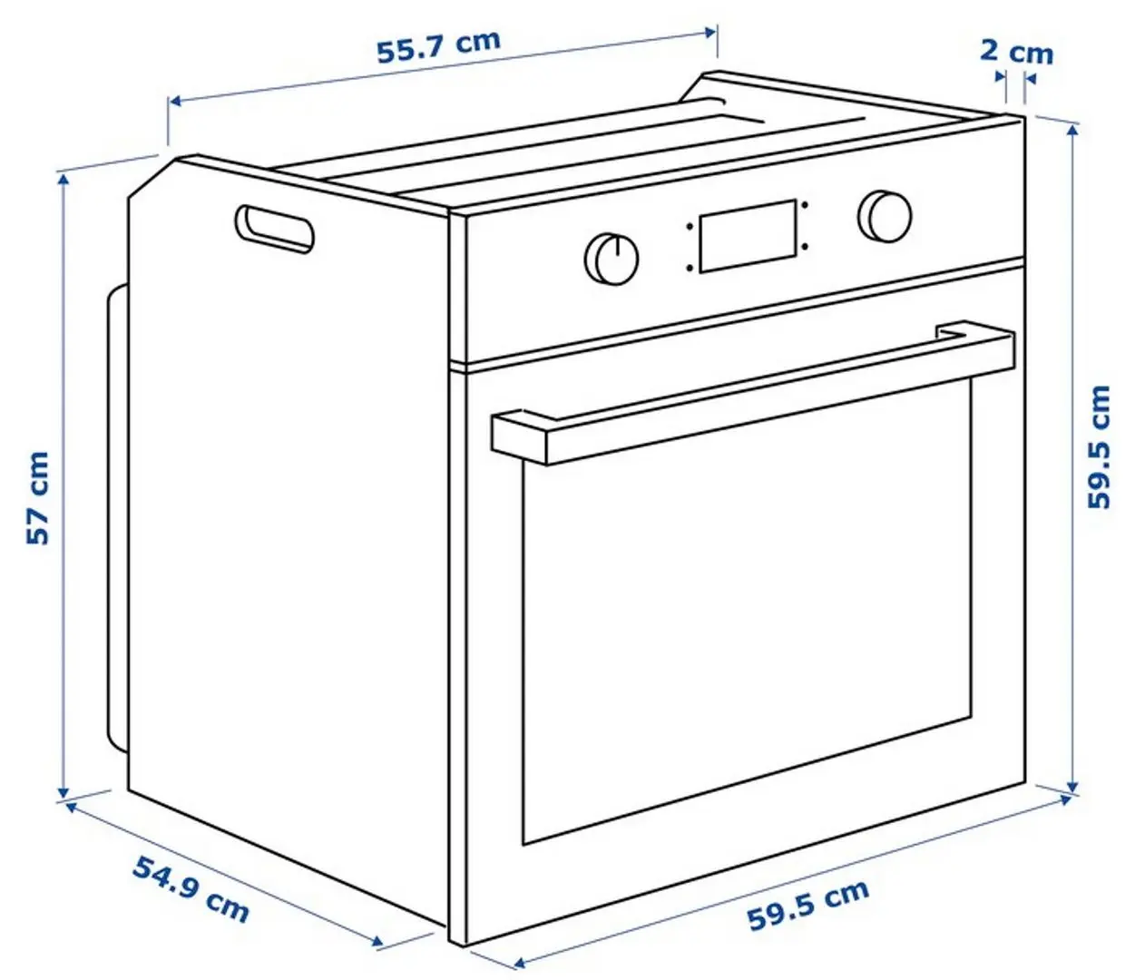 Cuptor electric incorporabil Ikea Bejublad (White/Glass) - 7
