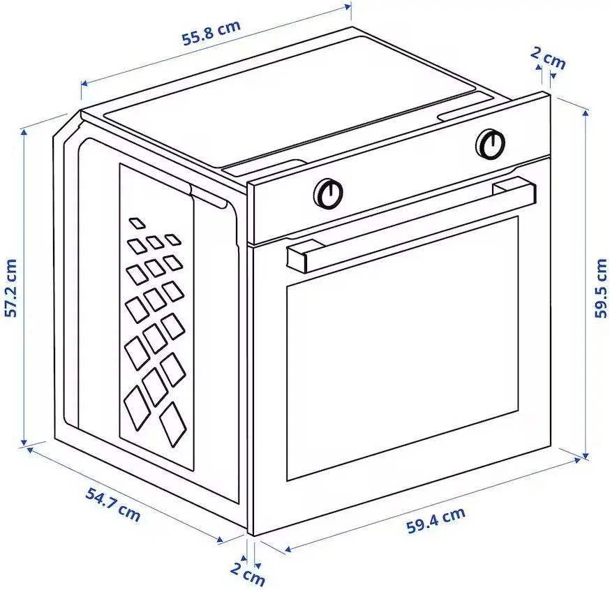 Cuptor electric incorporabil Ikea Lagan (White) - 2