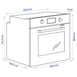 Cuptor electric incorporabil Ikea Smaksak funcţie pirolitică (Black) Thumb