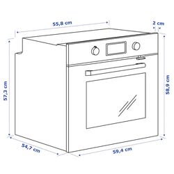 Cuptor electric incorporabil Ikea Smaksak funcţie pirolitică (Inox) Thumb
