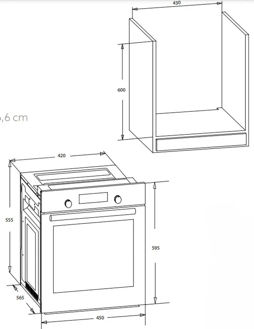 Cuptor electric incorporabil MPM MPM-45-BO-20 (Black) - 4