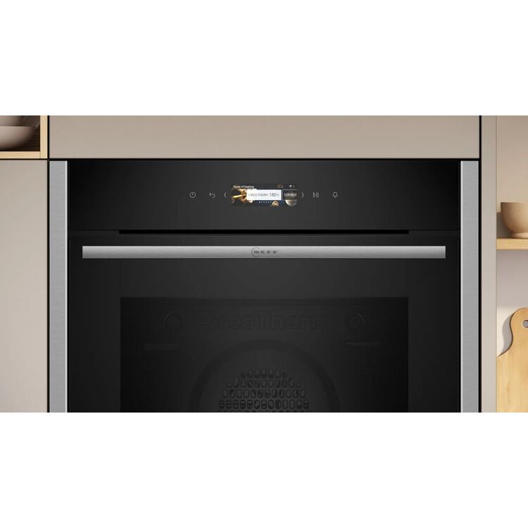 Встраиваемая электрическая духовка Neff B24CR71N0 (Black/Inox)