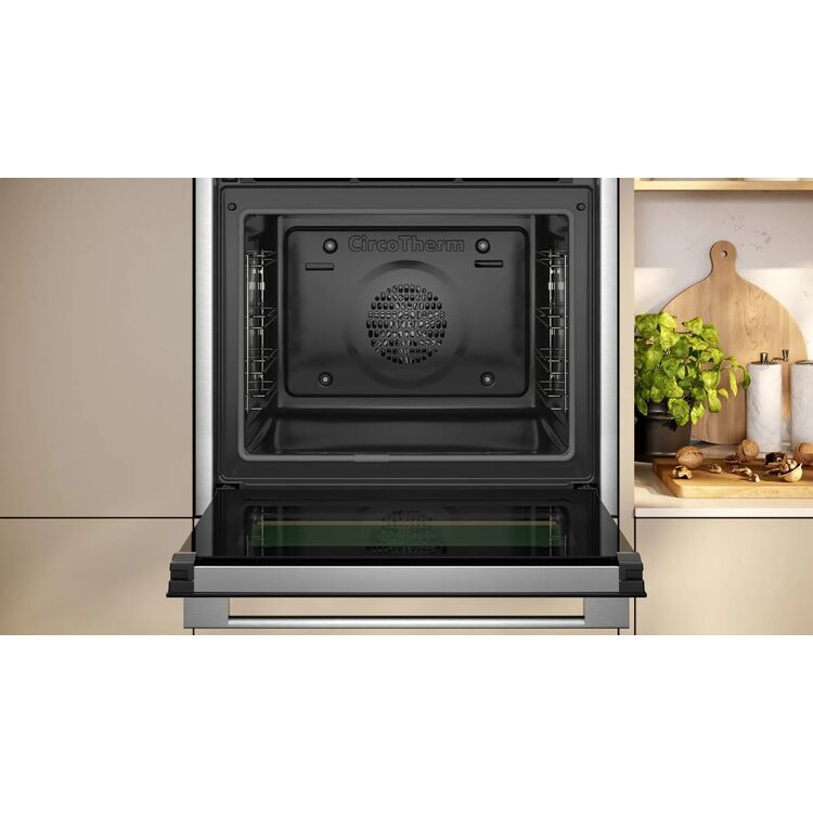 Встраиваемая электрическая духовка Neff B24CR71N0 (Black/Inox)
