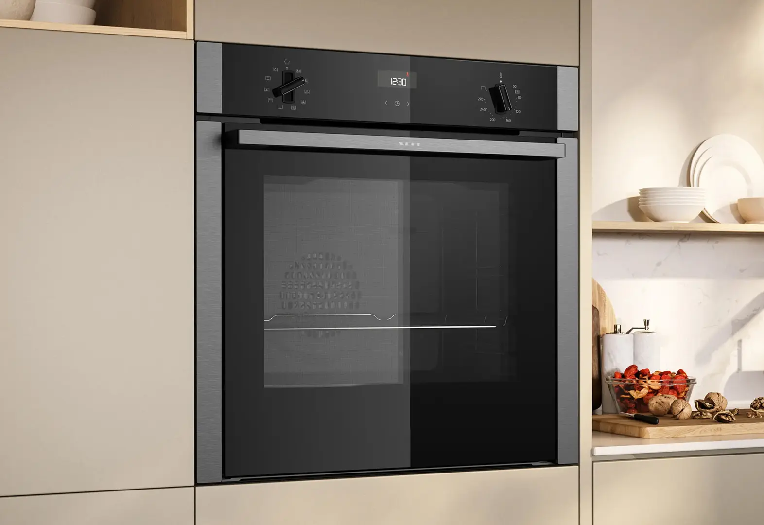 Встраиваемая электрическая духовка Neff B3ACE4AN3F (Inox/Black) - 3