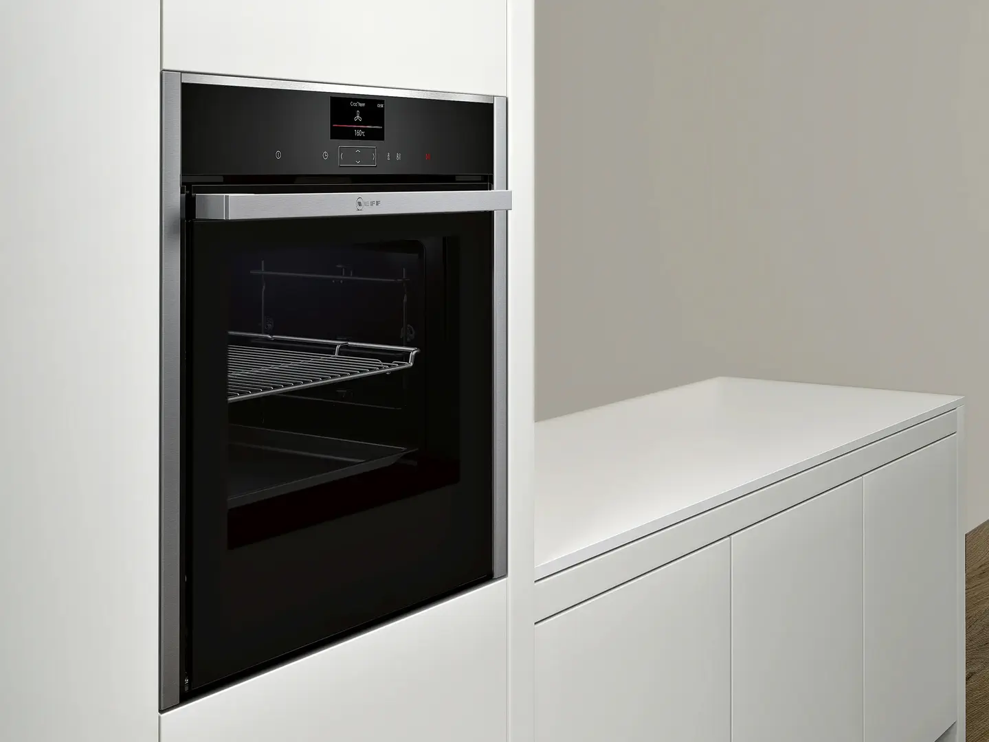 Встраиваемая электрическая духовка Neff B47CS24H0 (Black/Inox) - 4