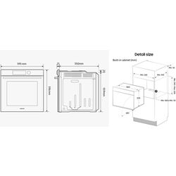 Cuptor electric incorporabil Samsung NV7B4125ZAK/WT (Black) Thumb