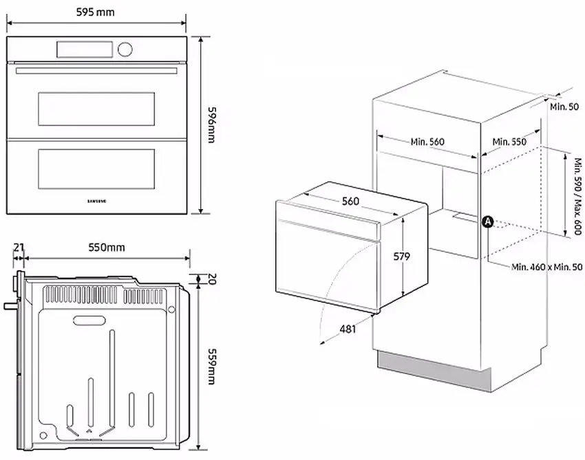 Cuptor electric incorporabil Samsung NV7B44205AK/U2 (Black)