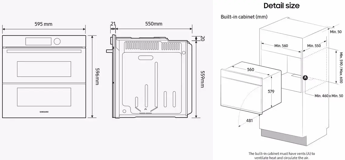 Cuptor electric incorporabil Samsung NV7B5745TAS/WT (Inox)