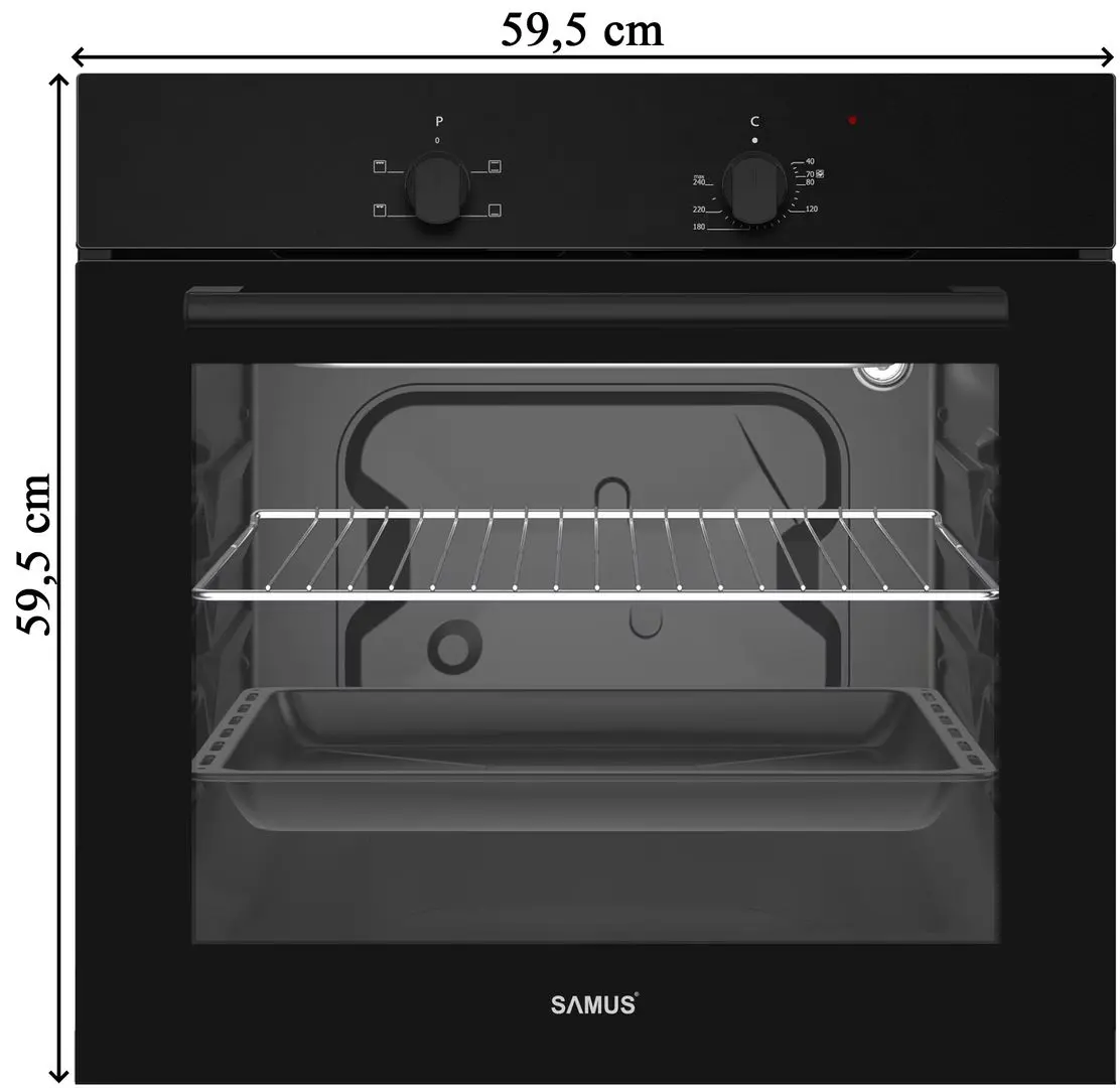 Встраиваемая электрическая духовка Samus SC620G4B (Black) - 3
