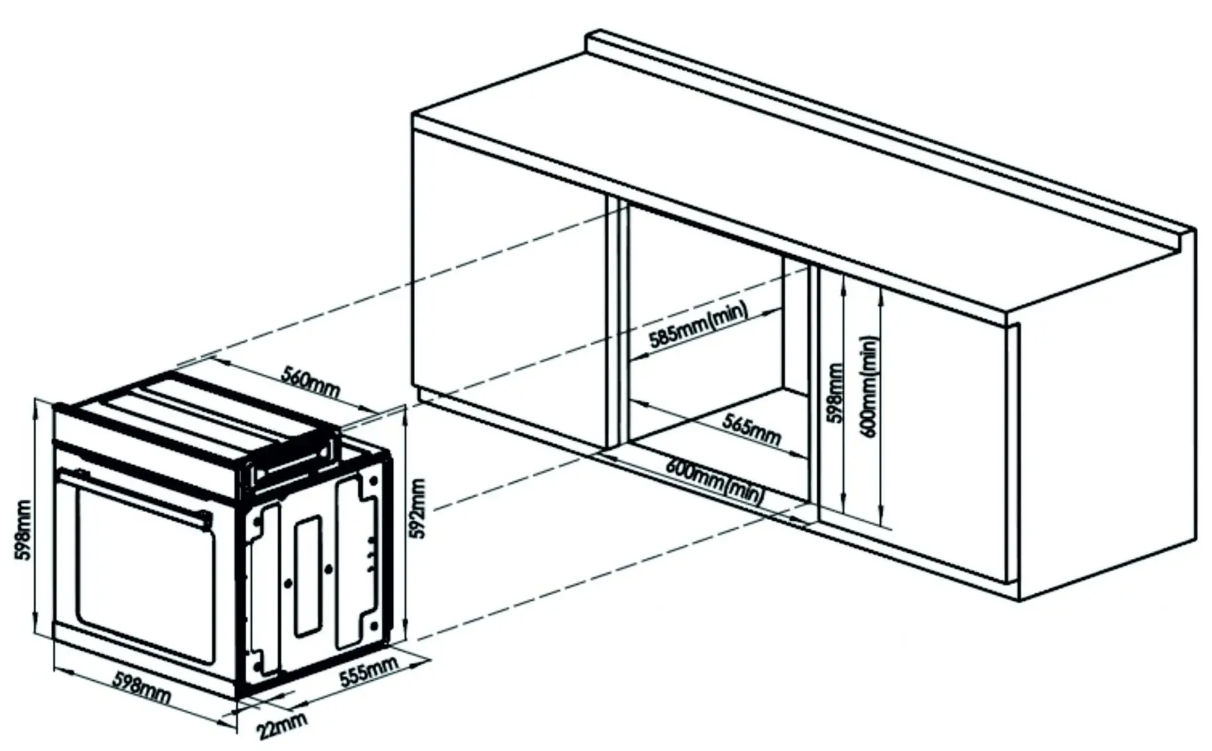 Cuptor electric incorporabil Samus SC625GDX5 (Black)