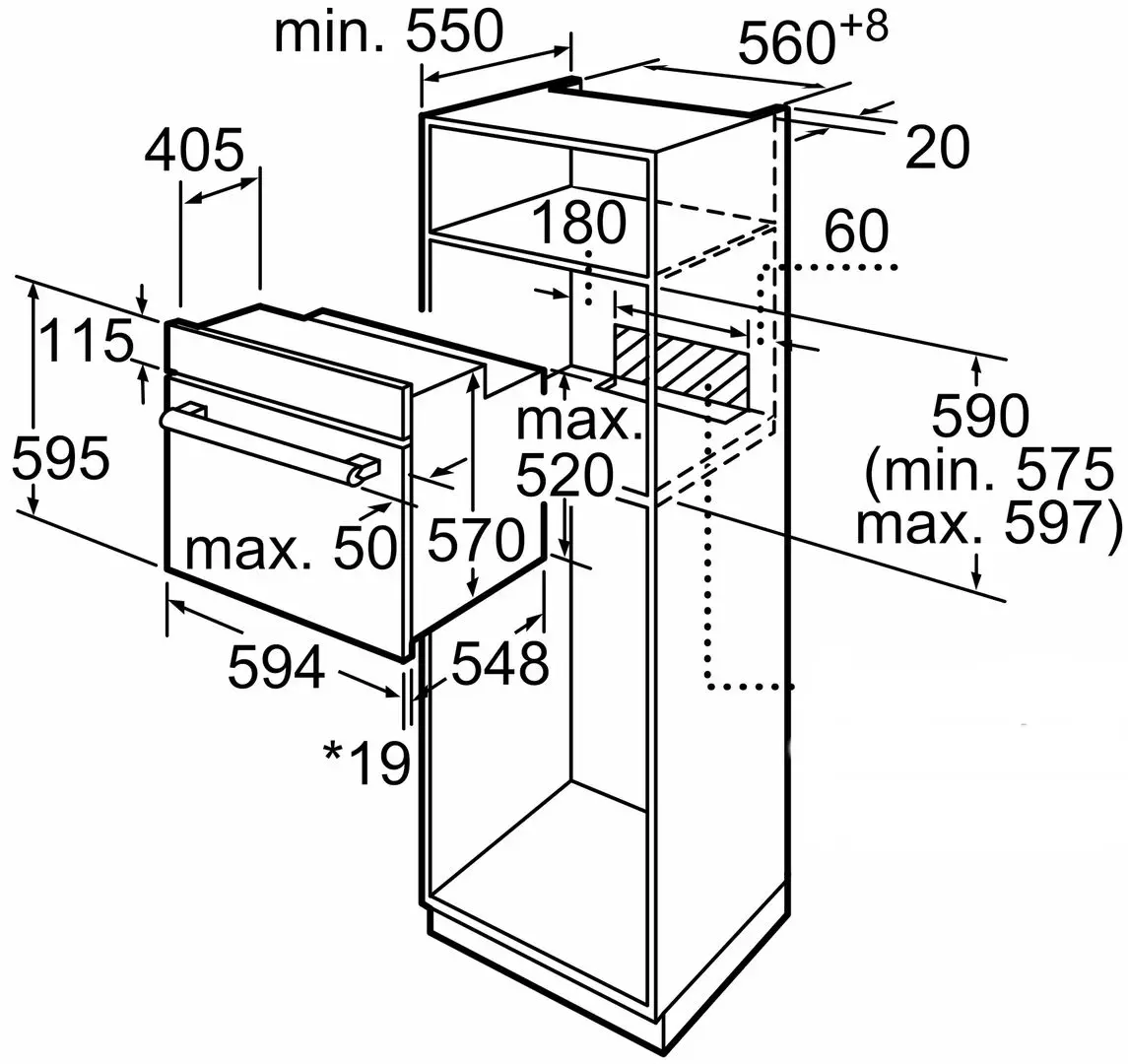 Встраиваемая электрическая духовка Siemens iQ300 HB514FBR0T (Inox/Black) - 6
