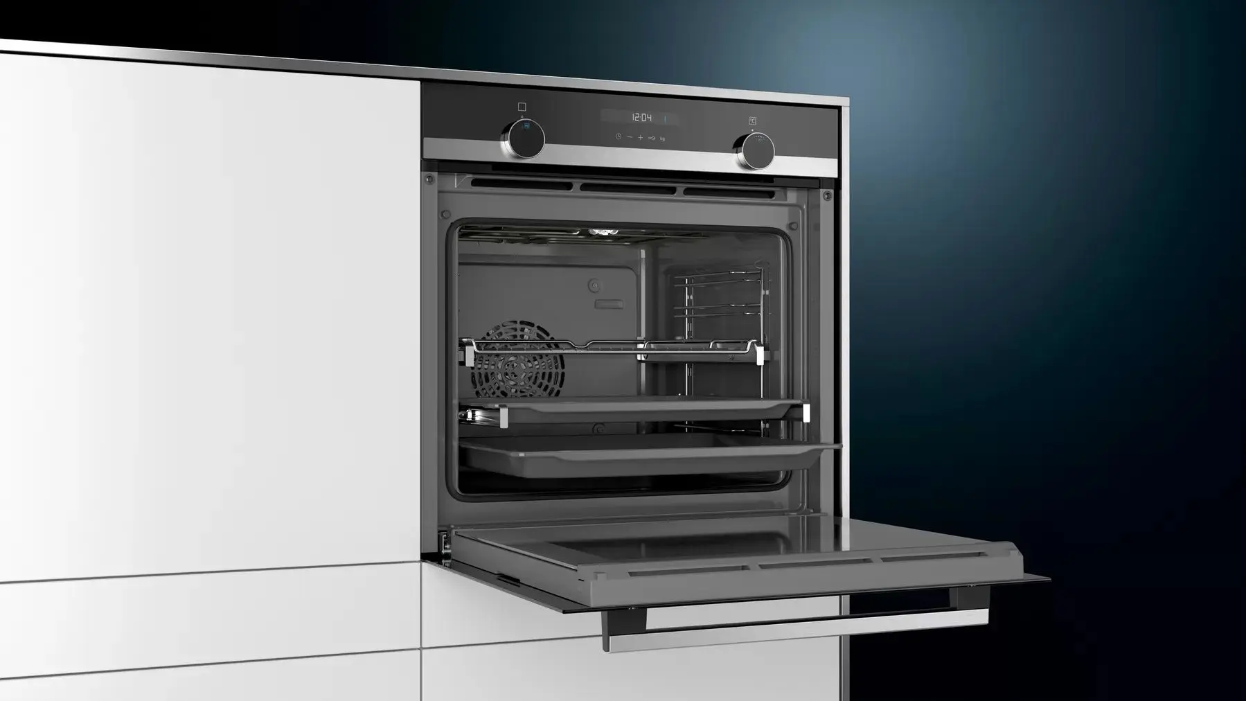 Встраиваемая электрическая духовка Siemens iQ500 HB537A2S00 (Black/Inox) - 4