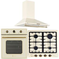 Set electrocasnice incorporabile Studio Casa Amalfi FE660 Avena + PG660 Avena + Onda Retro (Beige)