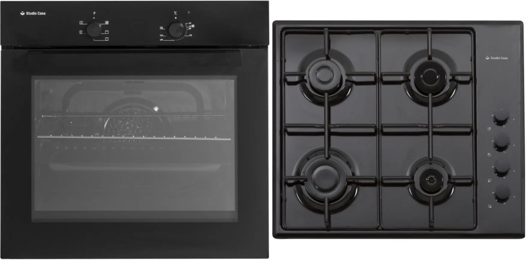 Комплект встраиваемой техники Studio Casa Duo Mirage Iseo FE605 + PG660 (Black)