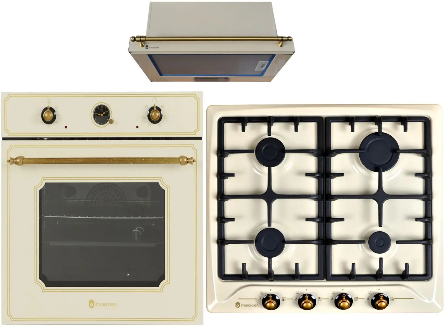 Set electrocasnice incorporabile Studio Casa Toscana FE660 Avena + PG660 Avena + Lean Retro (Beige)