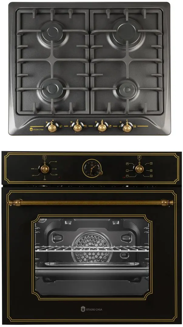 Set electrocasnice incorporabile Studio Casa Toscana FE660BLK + PG660 (Black)