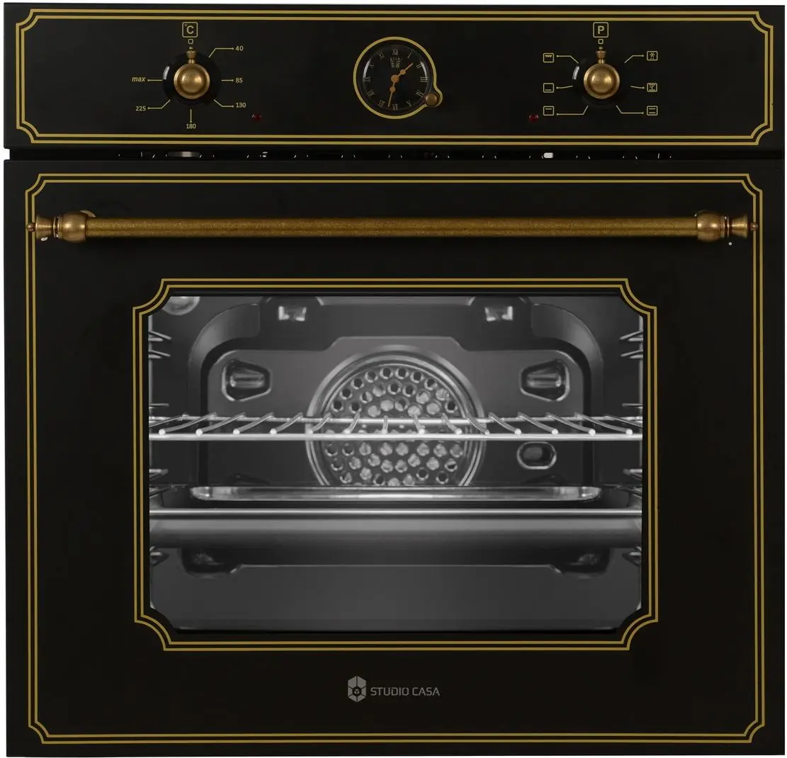 Set electrocasnice incorporabile Studio Casa Umbria Retro Toscana FE660BLK + Toscana PG660BLK+ Onda Retro (Black)