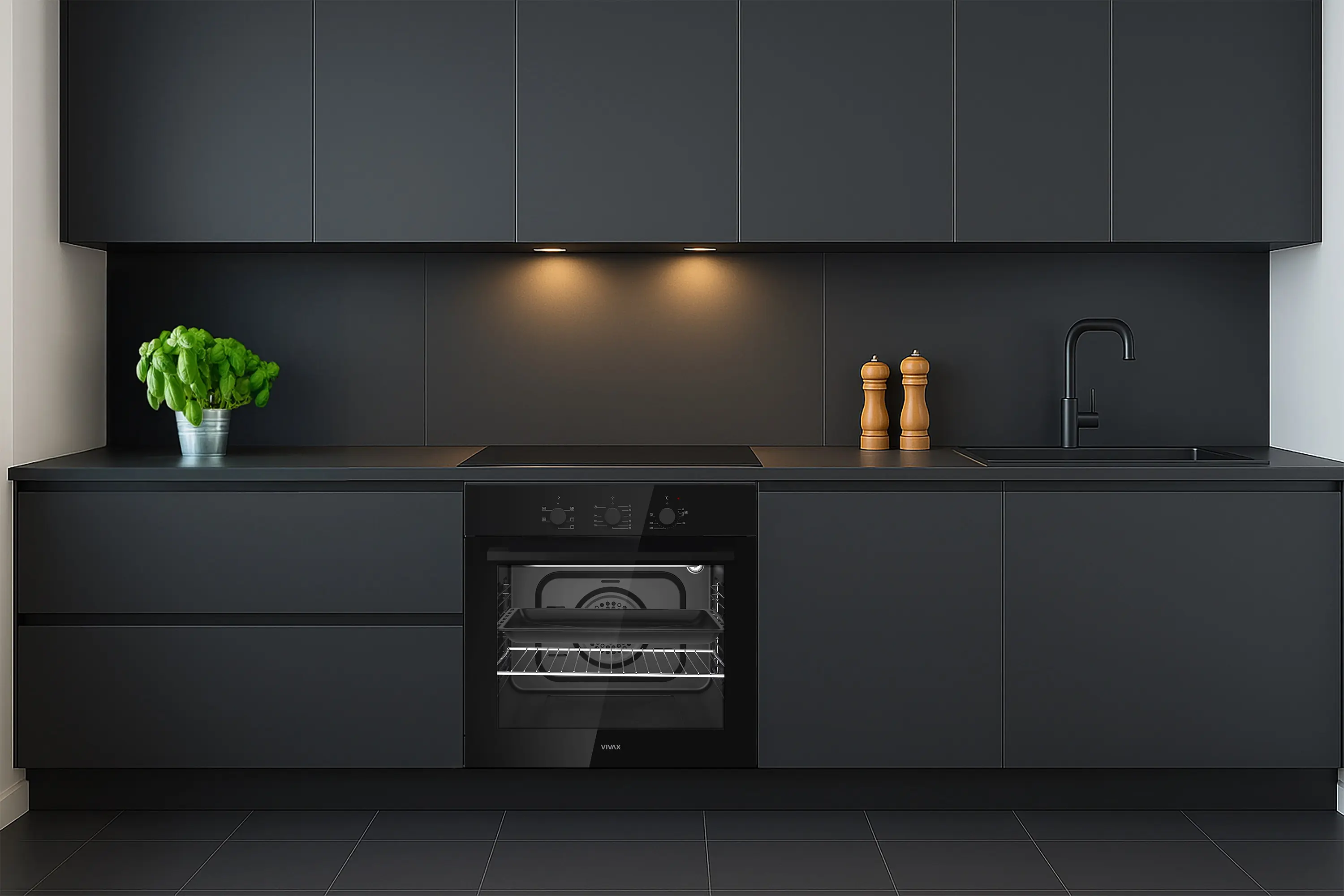 Cuptor electric incorporabil Vivax BO-606FTM G (Black)