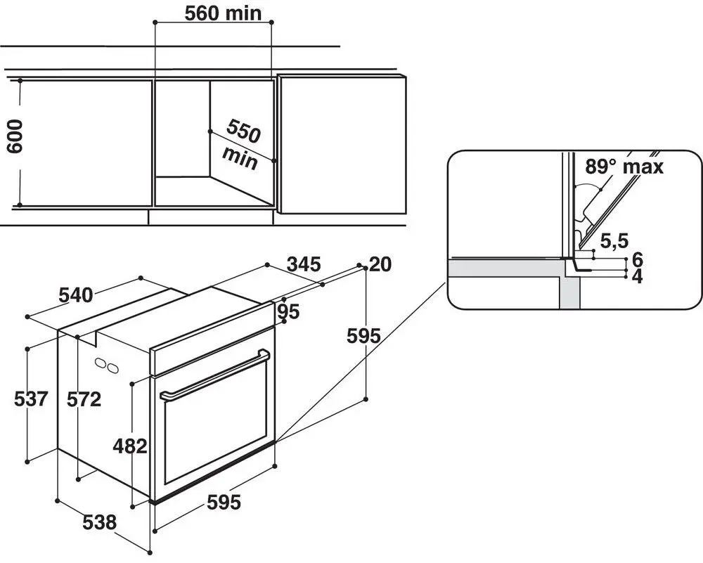Встраиваемая духовка Whirlpool W9I OM2 4S1 H (Silver) - 7