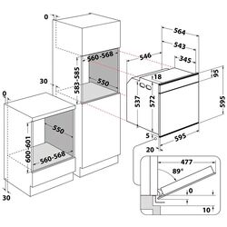 Встраиваемая электрическая духовка Whirlpool W11I OM1 4MS2 H (Black) Thumb