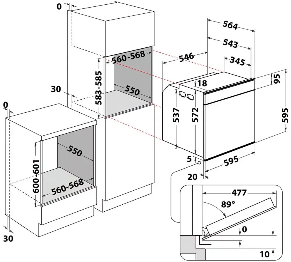 Встраиваемая электрическая духовка Whirlpool W11I OM1 4MS2 H (Black) - 8