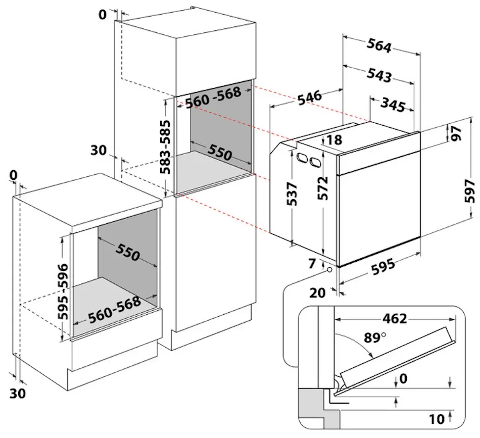 Встраиваемая электрическая духовка Whirlpool WOI4S8CM1SWA (White)