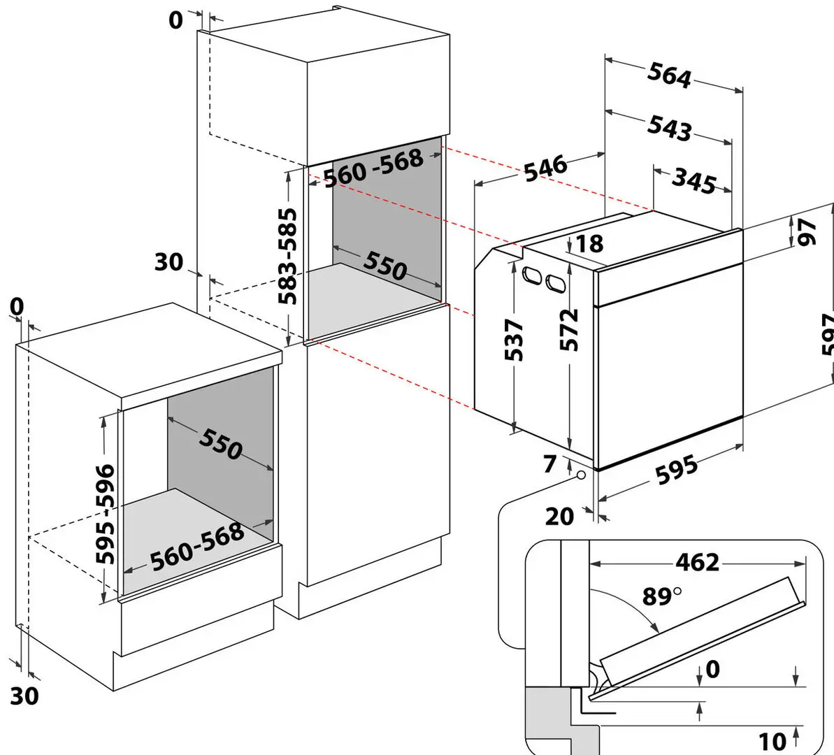 Cuptor electric incorporabil Whirlpool WOI5S8CM1SBA (Black)