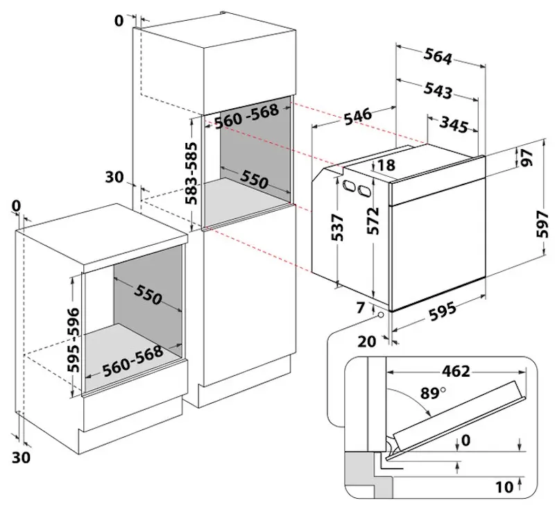 Cuptor electric incorporabil Whirlpool WOI7A8PT1SB (Black)