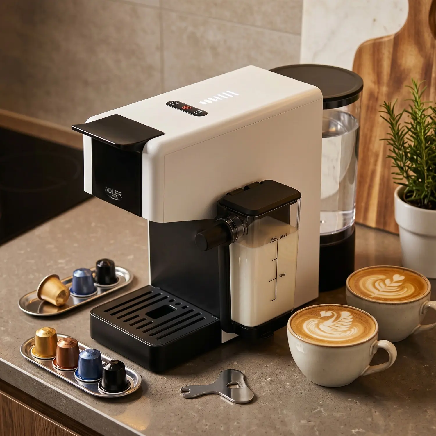 Aparat de cafea Adler AD 4391 (White/Black) - 6