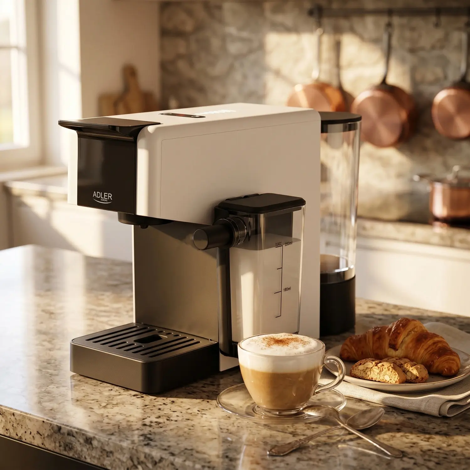 Aparat de cafea Adler AD 4391 (White/Black) - 4