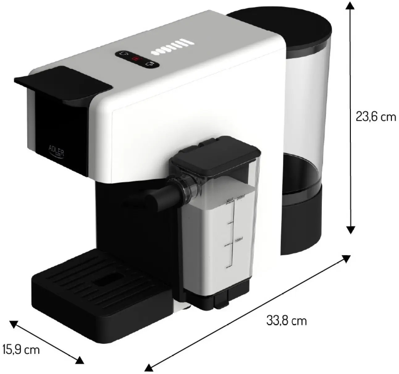 Aparat de cafea Adler AD 4391 (White/Black) - 3