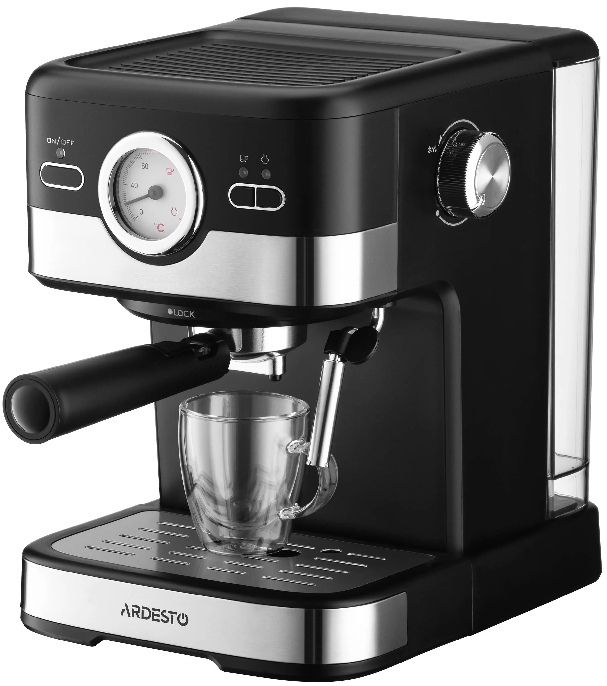 Кофемашина Ardesto YCM-E16B (Black/Silver)