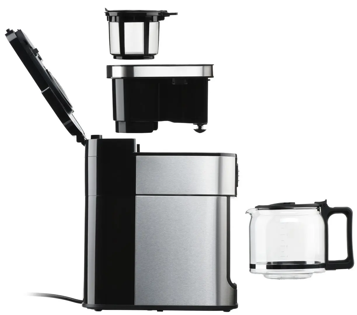 Кофеварка Ardesto YCM-D1200 (Black/Polished Steel) - 3