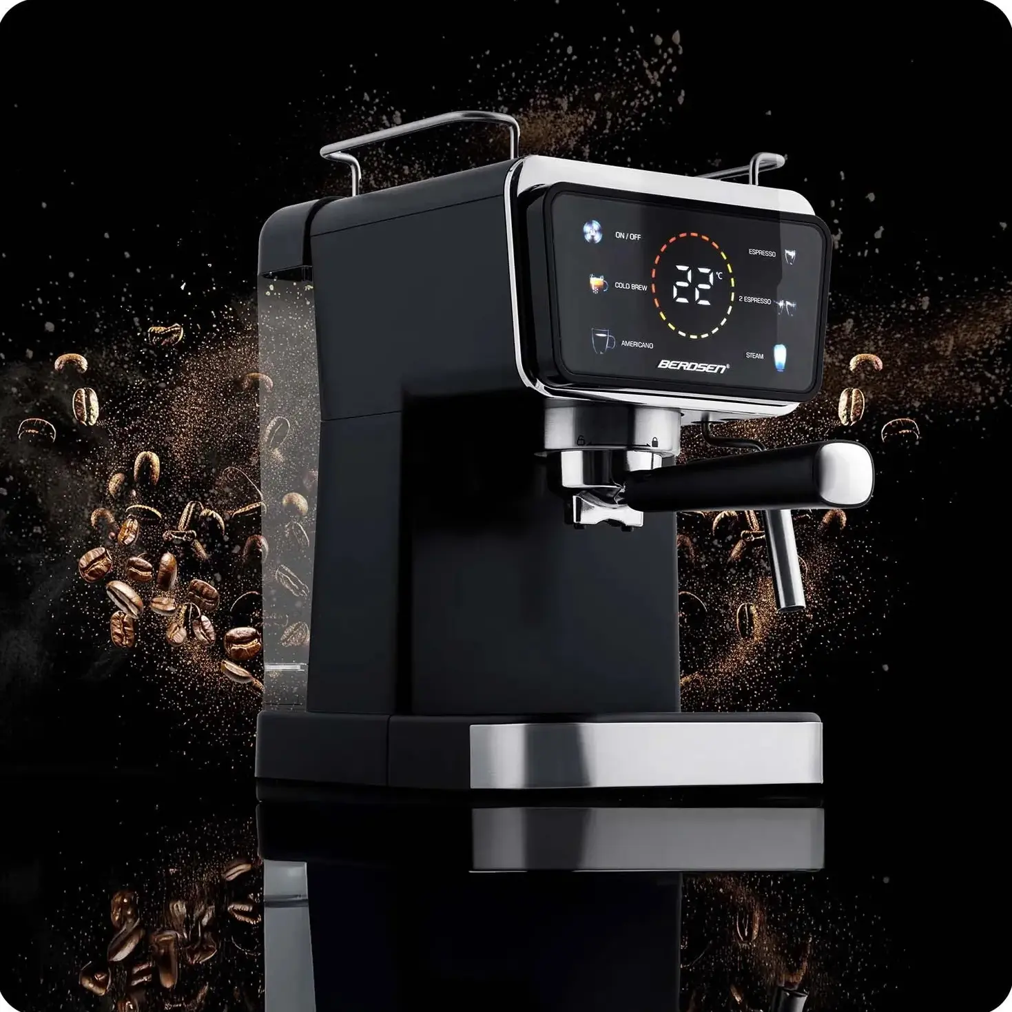 Aparat de cafea Berdsen BD-771 377100 (Black/Silver) - 13