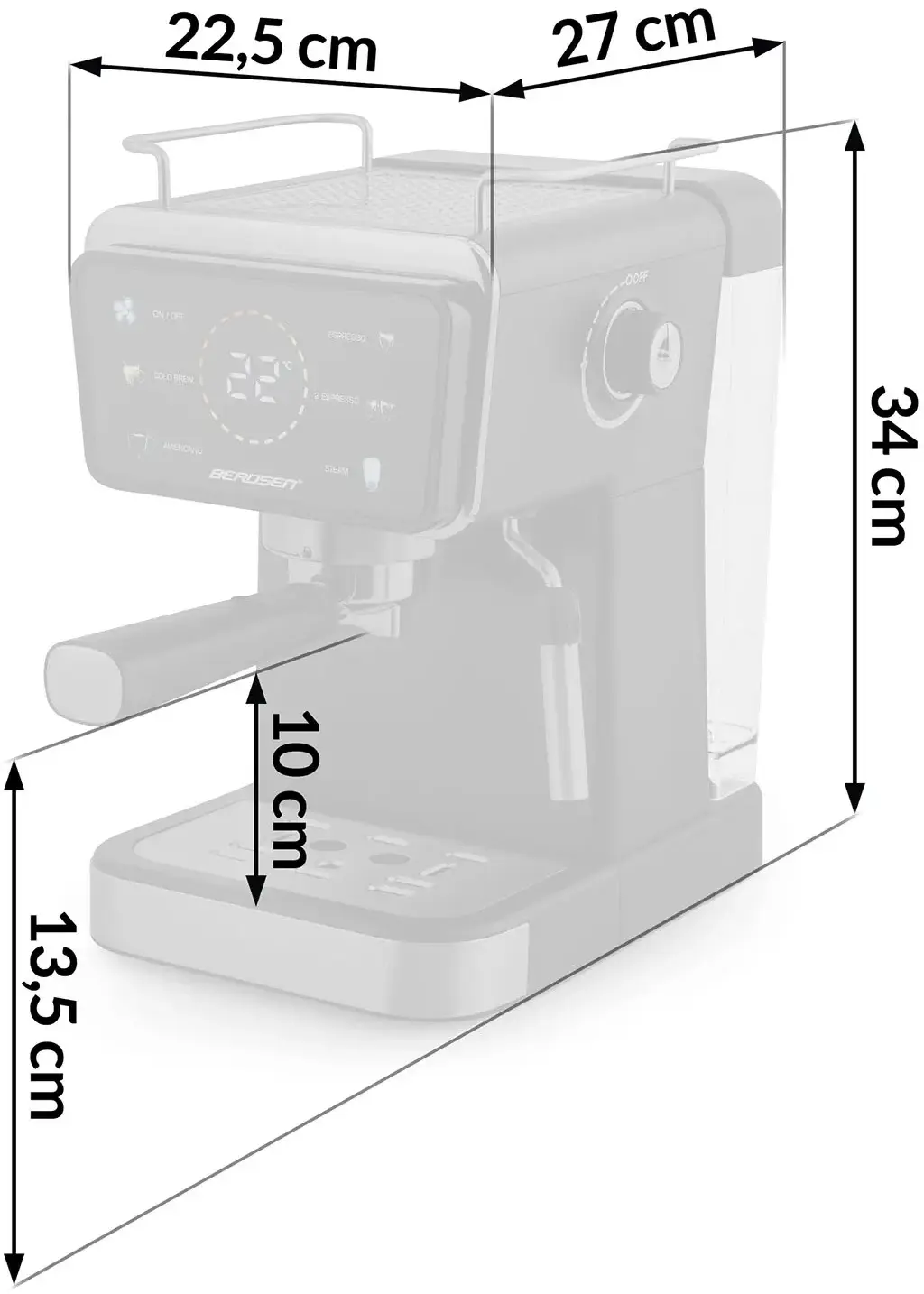 Aparat de cafea Berdsen BD-771 377100 (Black/Silver) - 5