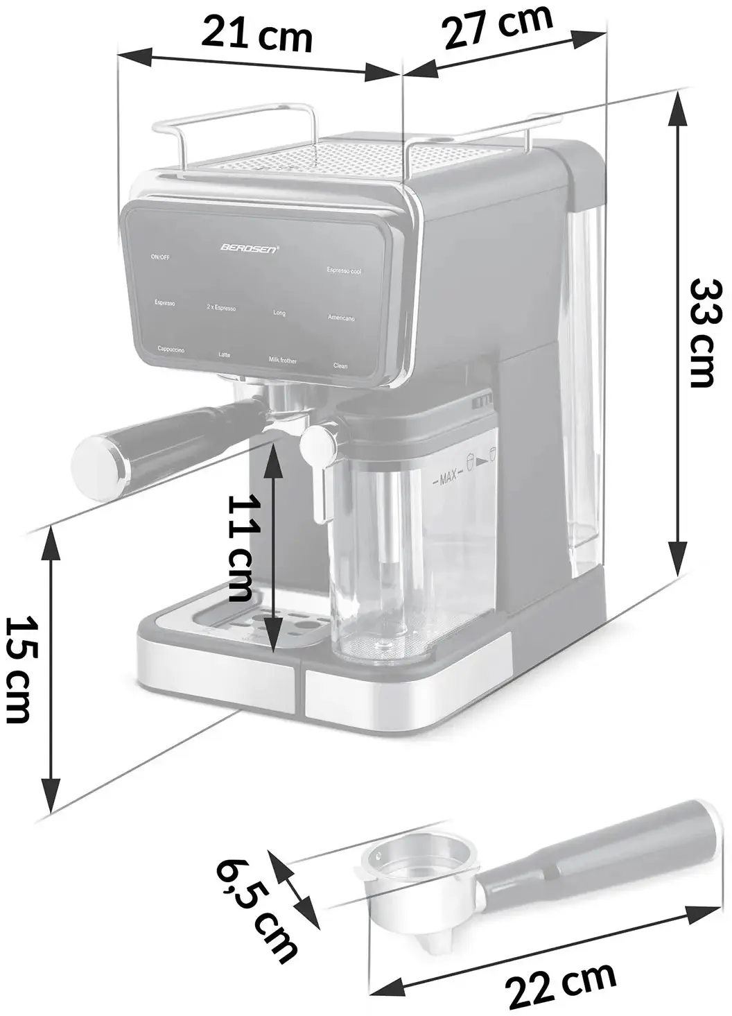 Кофемашина Berdsen BD-773 377300 (Black/Inox) - 2