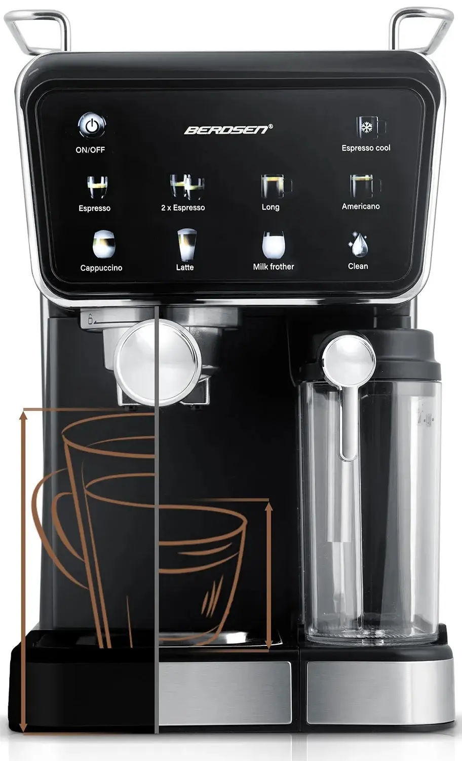 Кофемашина Berdsen BD-773 377300 (Black/Inox) - 8