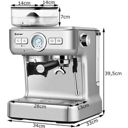 Кофеварка Costway EP24558DE (Silver) Thumb