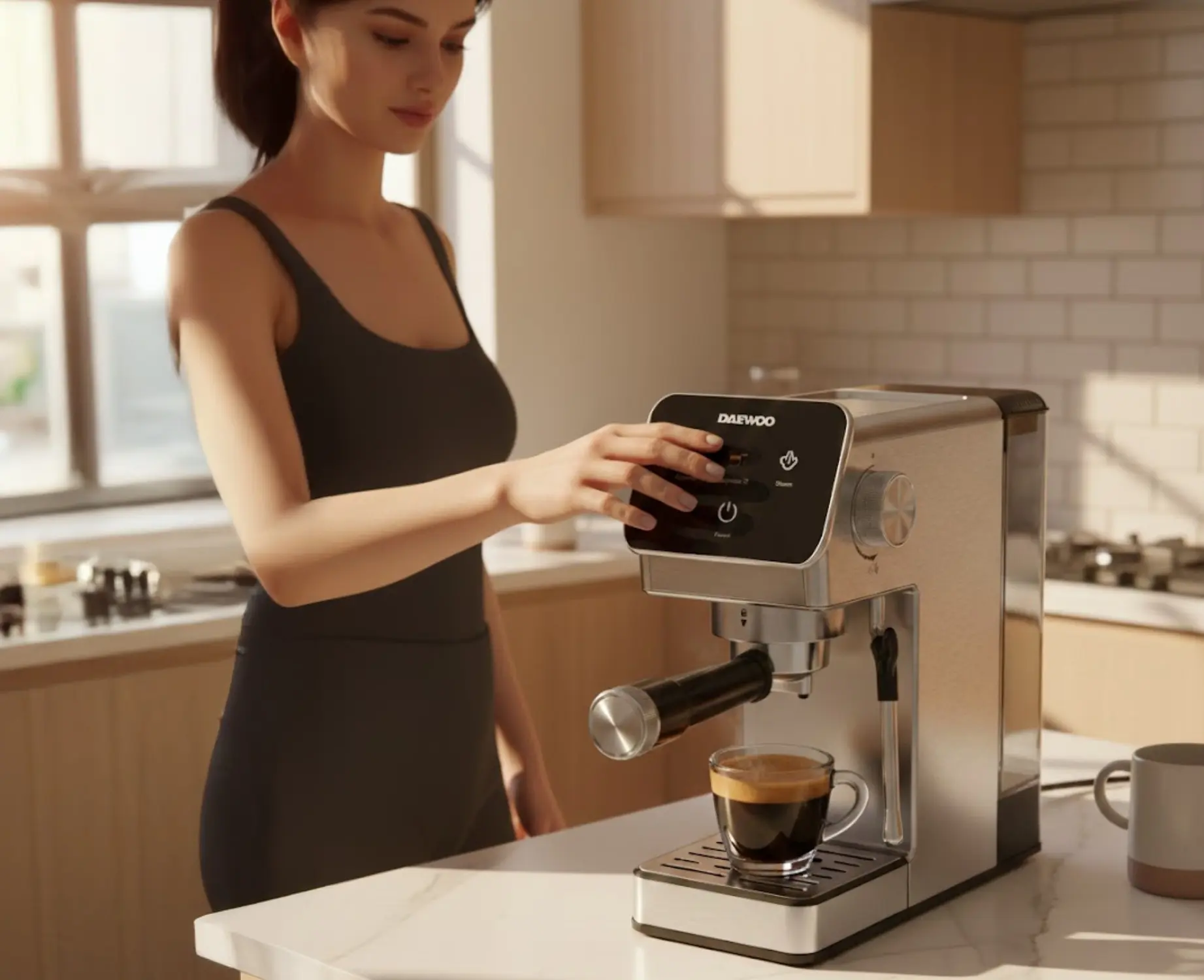 Кофемашина Daewoo SDA DCME1350 (Silver) - 3