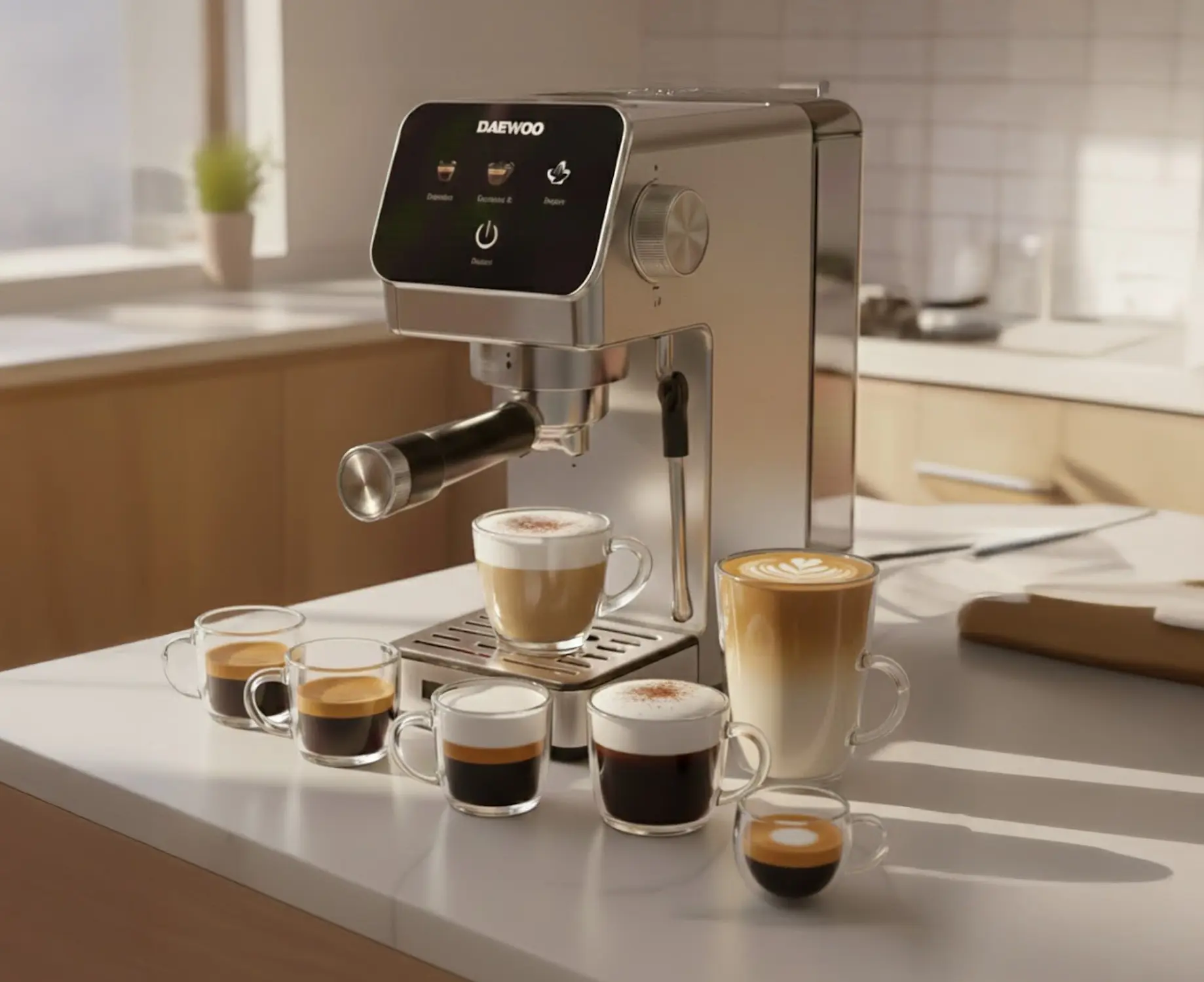 Кофемашина Daewoo SDA DCME1350 (Silver) - 4