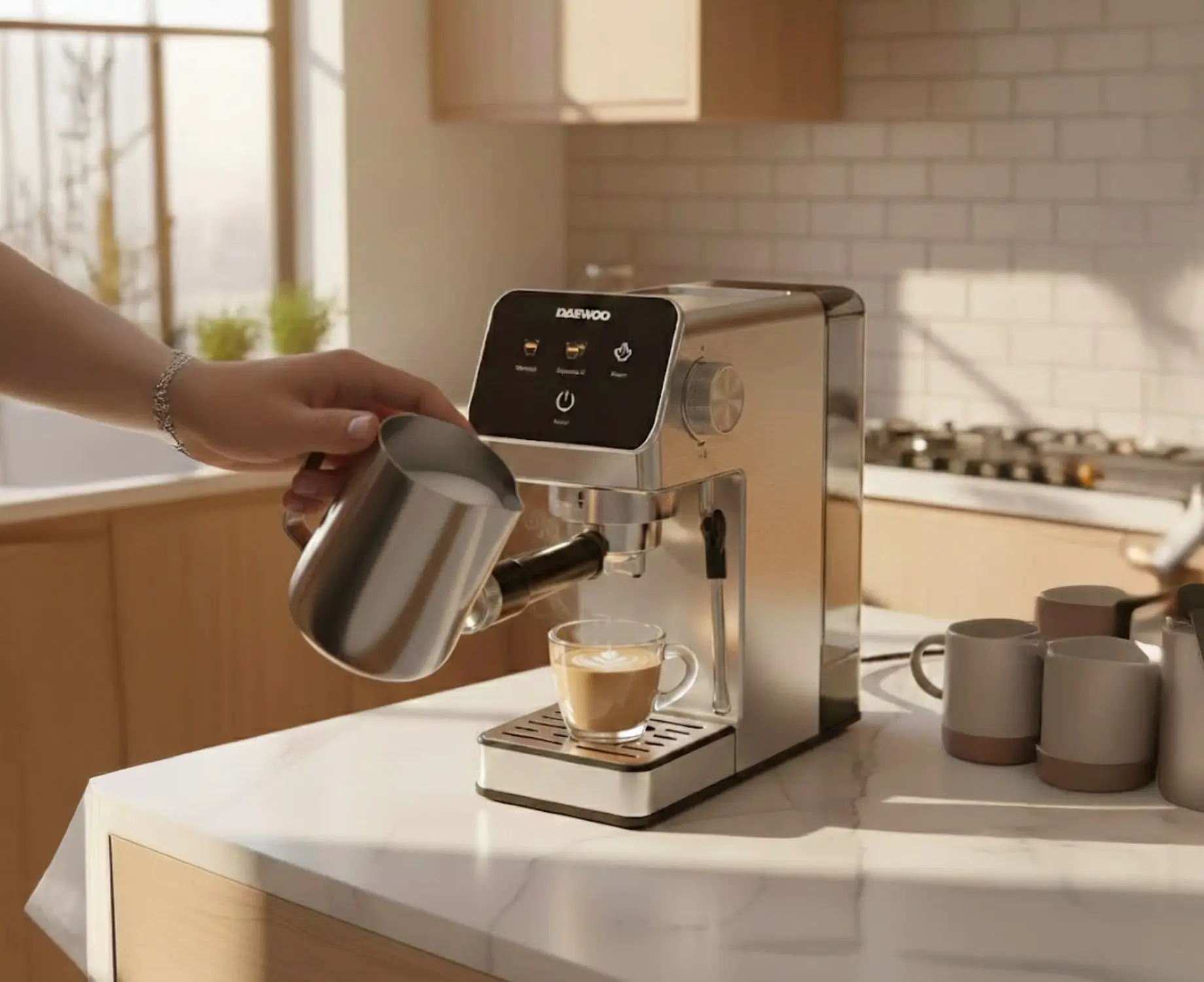 Кофемашина Daewoo SDA DCME1350 (Silver) - 5