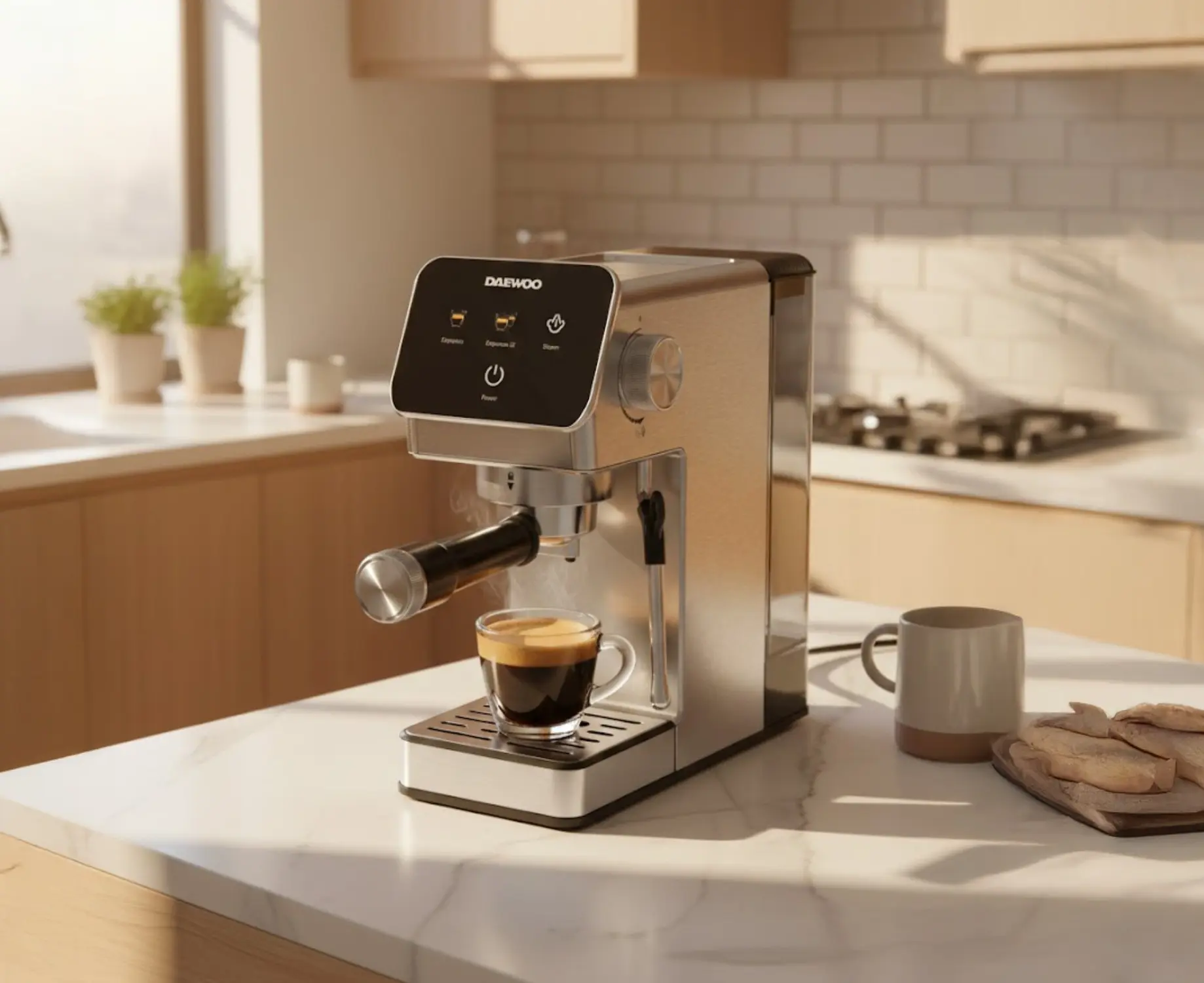 Кофемашина Daewoo SDA DCME1350 (Silver) - 7