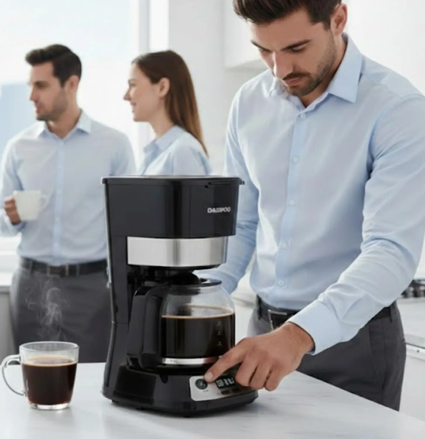 Cafetiera Daewoo SDA DCM90BX (Black/Inox) - 7