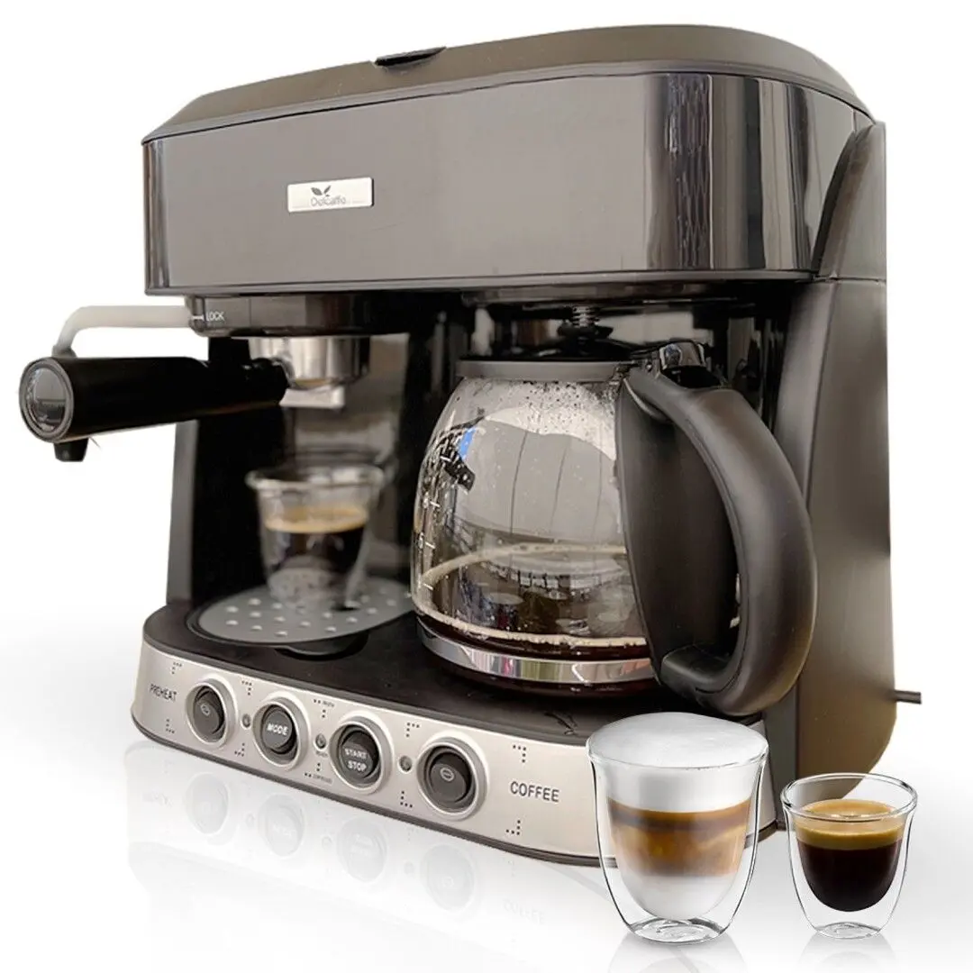 Aparat de cafea Del Caffe 3in1 Coffe Shot (Black/Inox)