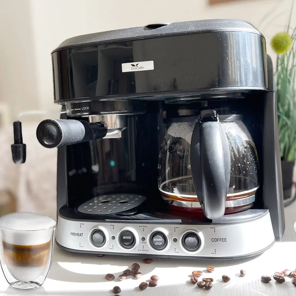 Набор для кофе DelCaffe 3in1 Coffe Shot + DelCaffe Grind Master (Black/Inox)