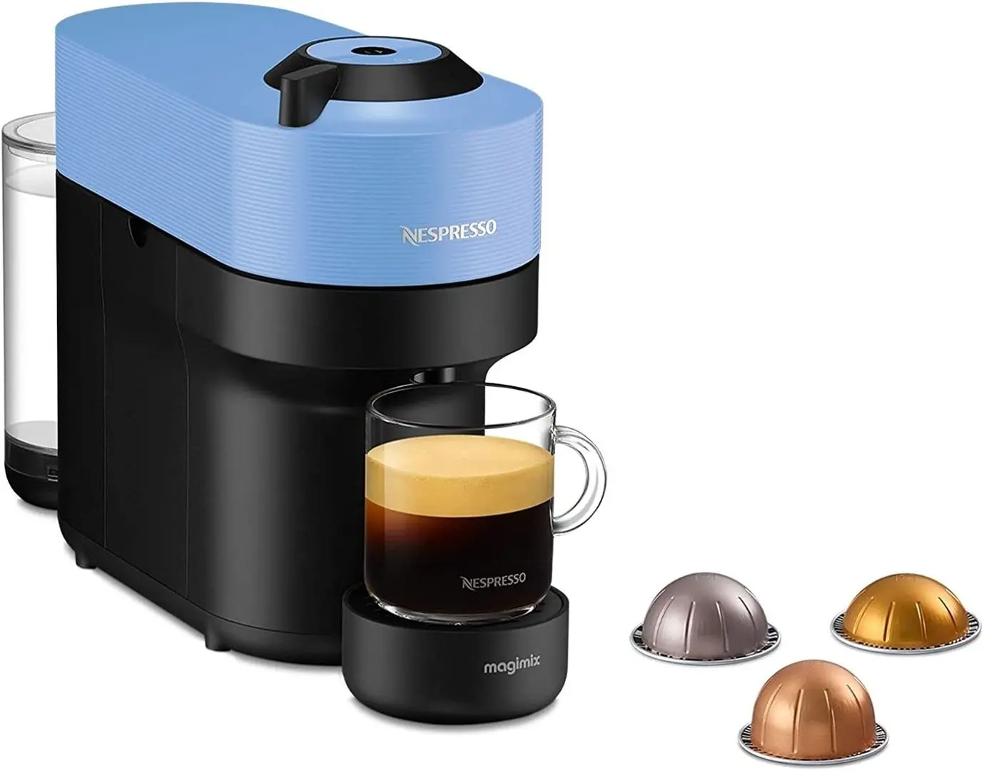 Кофемашина DeLonghi Vertuo Pop Nespresso ENV 90.A (Black/Blue)