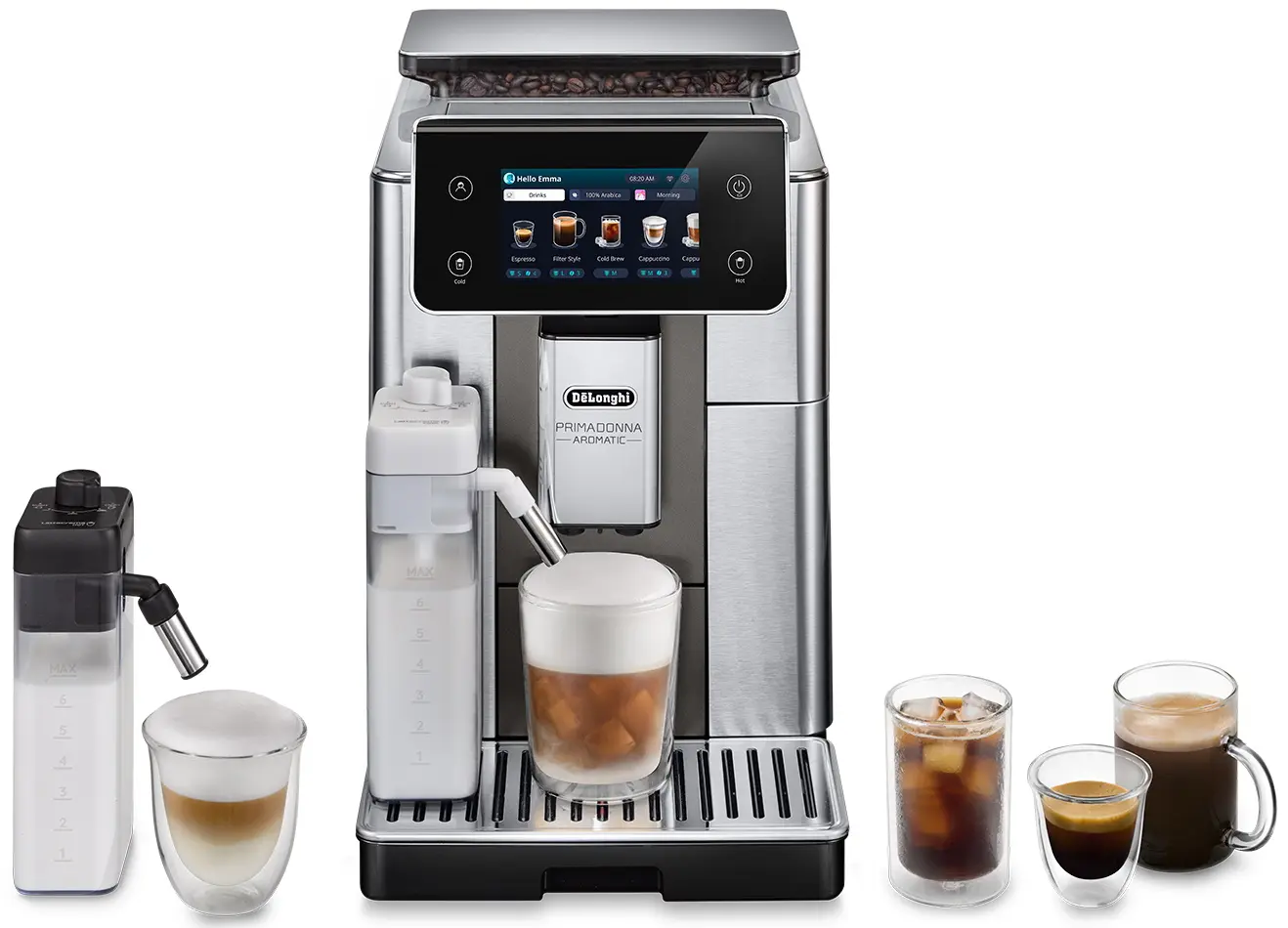 Aparat de cafea DeLonghi PrimaDonna Aromatic ECAM630.75.TSM (Inox)