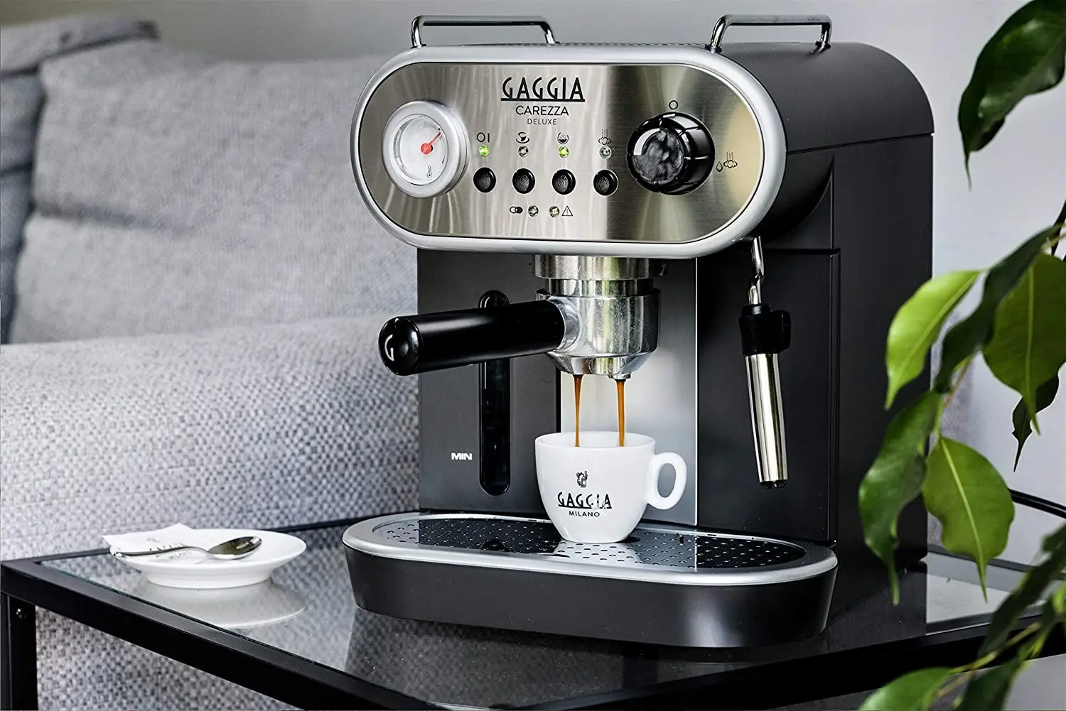 Кофемашина Gaggia Carezza Deluxe RI8525/01 (Black/Gray) - 4