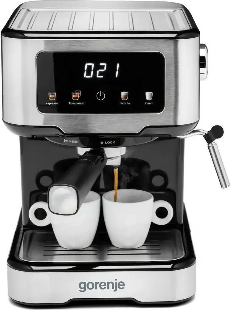 Кофемашина Gorenje ESCM15CD (Black/Inox)