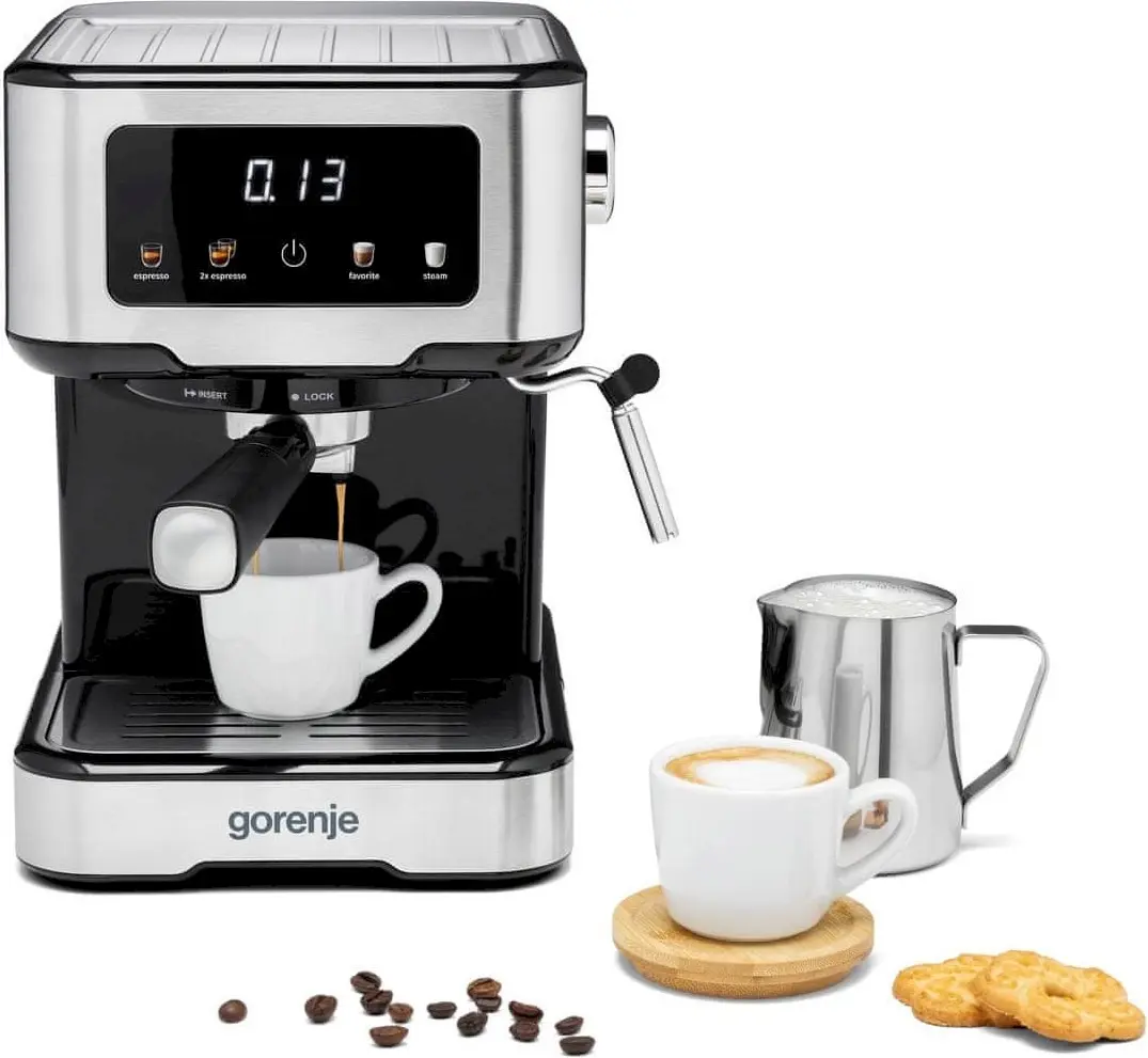 Кофемашина Gorenje ESCM15CD (Black/Inox)